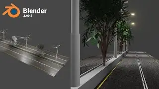 Highway Road in Blender 2.90.1 ll 3D Modeling ll Blender ll