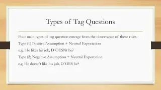 Tag and Declarative Questions