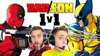 Dad vs Son 1v1 (Deadpool vs Wolverine) in FORTNITE