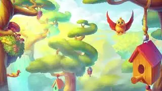 Animated background for match-3 bubble shooter  - AAA Game Art Studio
