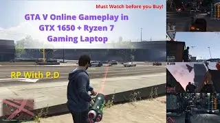 GTA V Online Gameplay on NVIDIA GeForce GTX 1650 & Ryzen 5 Gaming laptop | BT Gaming Laptop Series