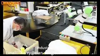 Six-axis collaborative robots for loading and unloading textile printers