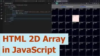 HTML 2D Array in JavaScript.