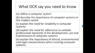 [OCR Computing Revision] 2.1.1 - Fundamentals of Computer Systems