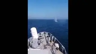 Hellenic Navy Frigate Phalanx CIWS In Action