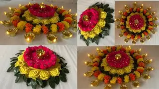 Diwali Series #5 | Diwali Diya Craft Decoration Ideas With Foam Flowers | Diwali Decoration Ideas