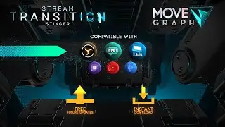 3D Stinger Transition for Twitch 🔥 CUBE Blue