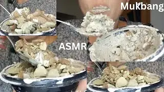 Cle crumbs with milky creamy paste #asmr #mukbang