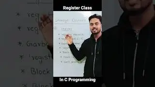Register Variables in C programming | Register Storage Class | 'register' keyword