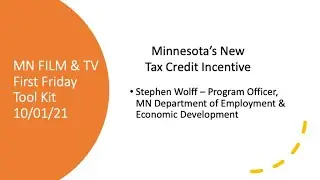 First Friday Toolkit - Tax Credits