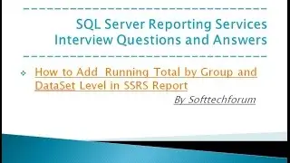 How to Add  Running Total by Group and DataSet Level in SSRS Report Part XIX