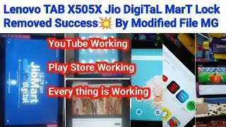 Lenovo TaB X505X Jio MarT Lock How To Remove |  Lenovo Tab M10 Jio Digital Mart Unlock Dead Flash ✓