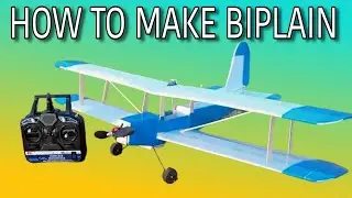How to make Biplain model rc airplane (crazy creation)