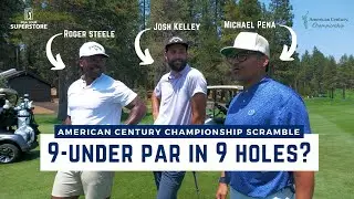 American Century Championship SCRAMBLE: How Low Can @joshkelleygolf, Roger Steele + Michael Peña Go?