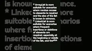 ArrayList v/s LinkedList