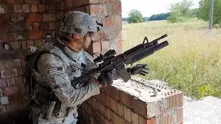 Funny airsoft operator