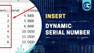 How To Insert Dynamic Serial Number In Microsoft Excel