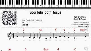🎼 Sou feliz com Jesus - 2530 - Tutorial Partitura Fácil 2