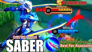 Saber Blade Of The Heptaseas Best For Assassins - Build top 1 global ~ MLBB