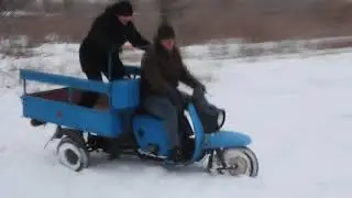 Зимний продубас на советских мотоциклах. Часть 3.