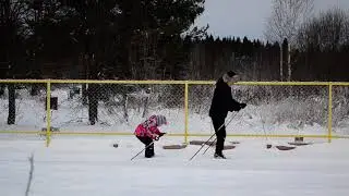 Василиса на лыжах