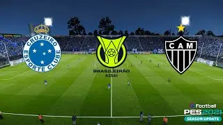 Cruzeiro vs Atlético-MG | Brazilian Championship 2023 (Round 9) | PES 2021 Patch BMPES 9.09