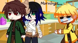 Mornings... {•} Kamaboko Trio {•} Inspired {•} Demon Slayer / KNY Gacha