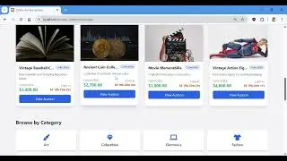Online auction and bidding history website using HTML5, tailwind css, JavaScript, Php and MySQL