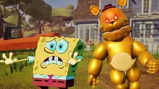 HELLO NEIGHBOR BUT THE NEIGHBOR IS ULTRA-FAST FREDDY FAZBEAR | SpongeBob SquarePants