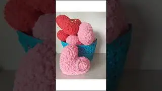 Сердечки плюшевые, вяжу их и вяжу