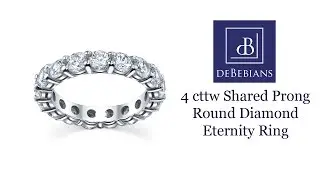 4 cttw Eternity Band Round Diamonds with Shared Prongs