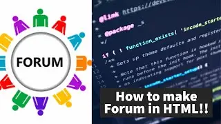 how to make forum in html || Make Forum Using Notepad 👍👍