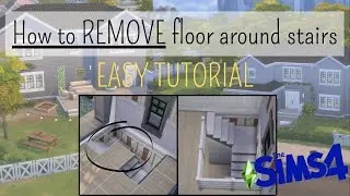 The sims 4 | HOW TO REMOVE floor around stairs | easy tutorial