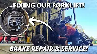 Fixing our Forklift! | Brake Repair & Service | Yale 35UX 3.5T Forklift
