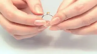 Кольцо из серебра с натуральным цитрином 