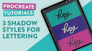 3 ways to add shadows to lettering with FREE download | Procreate Tutorial