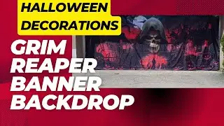 Spook Up Your Halloween with the Trgowaul Grim Reaper Garage Door Banner!
