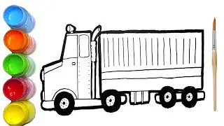 drawing trucks, painting & coloring for toddlers / let's draw, paint together