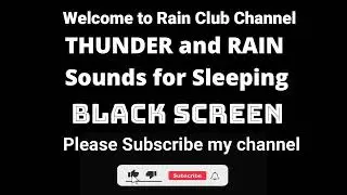 Sleep Fast with Rain & Thunder Sounds BLACK SCREEN | Heavy RAIN  and THUDERSTORM sounds for sleeping