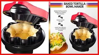 Taco Tuesday Baked Tortilla Bowl Maker, Uses 8 Inch Shells Perfect for Tostadas, Salads, Dips