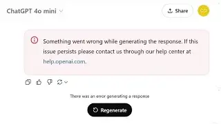 Fix ChatGPT Error 'Something Went Wrong While Generating The Response'