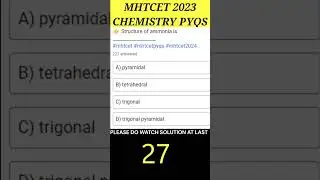 Chemical Bonding | 11th MHTCET 2023 Chemistry PYQs #shorts #mhtcet#mhtcet2024 #jeemain2024 #neet2024