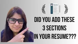 3 Sections which your resume must have | Resume Tips | Tech Altum | Isha Malhotra