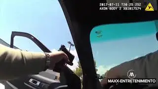 Policia Bodycam - captura el disparo fatal de sospechoso de robo de auto