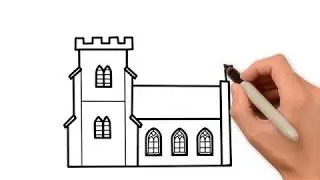 How to draw a church