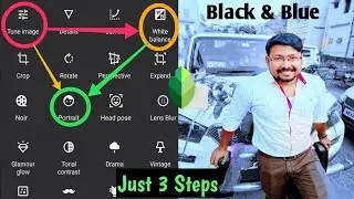 Snapseed - Just 3 Steps Dark And Blue Effect edit easily 🔥🔥 || Snapseed photo editing