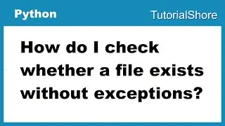 How do I check whether a file exists without exceptions ?