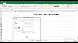 How to remove specific gridlines in excel