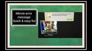 How to Fix iMovie Error || Quick & Easy