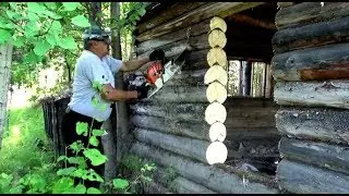 Harvesting wood from a neighbor on the site